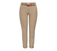 ONLY Onlbiana MW Cotton Belt Chino PNT Noos, Sepia Tint, 34W / 32L