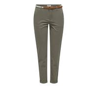 ONLY Onlbiana MW Cotton Belt PNT Noos - Chino de algodón con cinturón, Smokey Olive, 36W / 32L