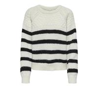 ONLY Onlbillie LS Life Stripe O-Neck Ex Knt, Suéter pulóver Mujer, Cloud Dancer,