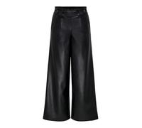 ONLY Onlbina Faux Leather Wide Pant BF Otw Pantalón, Negro, SW x 34L para Mujer