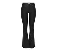Only Onlblush Life Mid Flared Coated Pnt Noos - Pantalones para Mujer, Negro, L / 30L