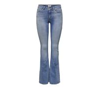 Only ONLBLUSH Life Mid Flared DNM TAI467 Noos, Jeans De Las Mujeres, Light Blue Denim, XL/30