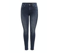 ONLY ONLBLUSH LIFE MID SK ANK RAW REA409 NOOS, Pantalones Mujer, Azul (Blue Black Denim), M/30