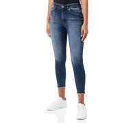 ONLY ONLBLUSH LIFE MID SK ANK RAW REA409 NOOS, Pantalones Mujer, Azul (Blue Black Denim), M/30