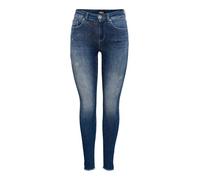 Only ONLBLUSH Life Mid SK ANK Raw REA811 Noos, Jeans De Las Mujeres, Dark Blue Denim, L / 34