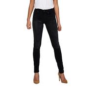 Only ONLBLUSH Life Mid SK DNM REA1099 Noos Jeans, Black Denim, XL / 32 De Las Mujeres