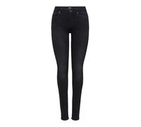 Only ONLBLUSH Life Mid SK DNM REA1099 Noos, Jeans De Las Mujeres, Black Denim, XS / 34