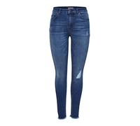 Only Onlblush Mid ANK Raw Jeans Rea2077 Noos Vaqueros Skinny, Azul (Medium Blue Denim), 34W / 34L para Mujer