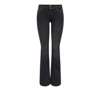 Only Onlblush Mid Flared Dnm Tai1099 Noos Pantalones vaqueros elásticos, Mujer, Washed Black, XSW x 32L