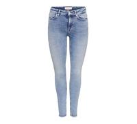 ONLY ONLBLUSH Mid SK ANK Raw DNM REA694 Noos Jeans, Medium Blue Denim, L / 32L De Las Mujeres