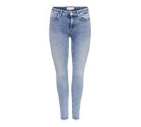 ONLY ONLBLUSH Mid SK ANK Raw DNM REA694 Noos Jeans, Medium Blue Denim, M / 32L De Las Mujeres