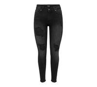 ONLY ONLBLUSH Mid SK Raw ANK DEST TAI099 Noos, Jeans De Las Mujeres, Washed Black, S/32