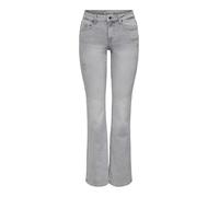 ONLY Onlblush Mid Waist Flared DNM Rea1099, Gris Claro Denim, S / 30L Mujeres