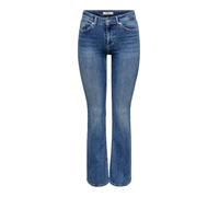 ONLY Onlblush MW FLA Rhineston Dnm Tai885Noos, Medio De Mezclilla Azul, XXL / 30L Mujeres
