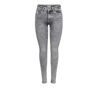 ONLY ONLBLUSH Vaqueros Ajustados para Mujer, Cintura Media, Ajustados, Denim Light Grey, M