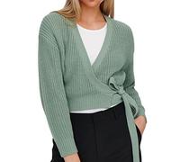 ONLY Onlbreda Wrap L/S Cardigan Knt, Verde Chino, XS para Mujer