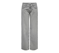 ONLY ONLBRENDA Vaqueros de Corte Recto para Mujer, Corte Recto de Cintura Baja, Denim Light Grey, L / 34L