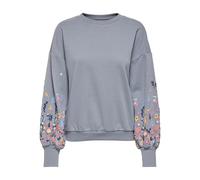 ONLY Onlbrooke L/S O-Neck Flower Swt Noos, Tradewinds, M para Mujer