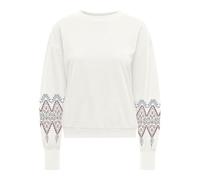 ONLY Onlbrooke L/S O-Neck Print Swt, Cloud Dancer, S para Mujer