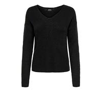 ONLY ONLCAMILLA V-Neck L/S Pullover KNT Noos Suéter pulóver, Black, M De Las Mujeres
