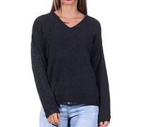 ONLY Onlcamilla V-Neck L/S Pullover Knt Noos Suéter pulóver, Gris Oscuro, XL para Mujer
