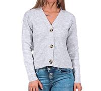 Only Onlcarol L/S Cardigan Knt Noos Suéter, Gris (Light Grey Melange), XS Mujer