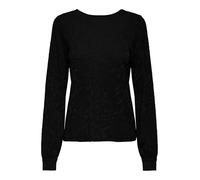 ONLY Onlcarol L/S Glitter Bow Top Box JRS, Negro, L
