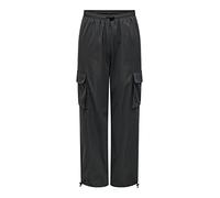 ONLY ONLCASHI Cargo Pant WVN Noos Pantalones, Raven, MW / 32L para Mujer