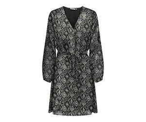 Only Onlcera WVN Noos - Vestido Corto 3/4, Black/AOP:Shana Graphic, M