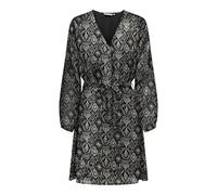 Only Onlcera WVN Noos - Vestido Corto 3/4, Black/AOP:Shana Graphic, XL