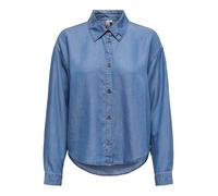 ONLY Onlcharis Life LS Shirt CC WVN Blusa para Mujer, Medio De Mezclilla Azul, M