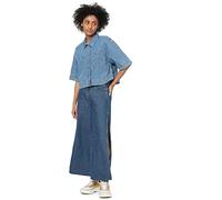 ONLY Onlcleo Life SS Crop DNM Camiseta PIM Noos para Mujer, Denim Azul Medio, XS