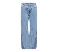 ONLY Onlcobain Reg Wide Colour Bl Dnm CRO Pantalones, Mezclilla De Color Azul Claro, 29W x 32L para Mujer