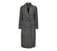 ONLY ONLCONNY Long Coat BF OTW Abrigo, Black/Detail:White, S De Las Mujeres
