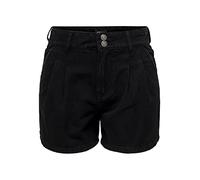 ONLY ONLDEBBIE Life HW DNM Chino BJ - Pantalones Cortos para Mujer, Color Negro, Talla XS, Black Denim, XS