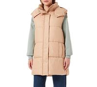 ONLY Onldemy Padded Waistcoat Otw Noos Chaleco Acolchado, Beige, S Mujeres