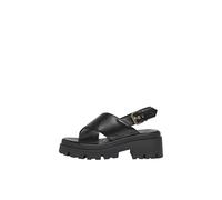 ONLY Onldoja-10 Cross Strap Chunky Sandal para Mujer, Negro, 37 EU