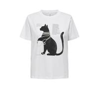 ONLY Onldonna Life S/S Cool Top Box JRS, Blanco Brillante, L