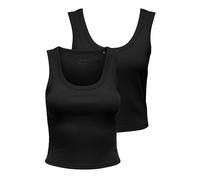 ONLY Onleasy S/L Tank Top 2 Pack CS Jrs, Negro, M (Pack de 2) Mujeres