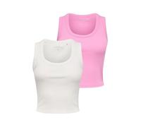 ONLY Onleasy S/L Tank Top Jrs 2 Pack, Cloud Dancer, XS (Pack de 2) Mujeres