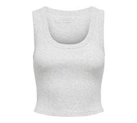 ONLY Onleasy S/L Tank Top Jrs Camiseta de Tirantes Anchos, Gris Claro, M para Mujer