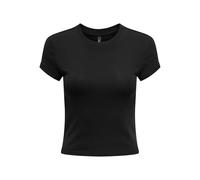 ONLY Onlelina S/S O-Neck Short Top Jrs Camiseta, Negro, L para Mujer