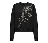 ONLY Onlelisanna O-Neck Box Swt, Negro, XS para Mujer