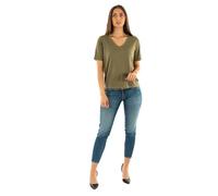 ONLY ONLELISE S/S V-Neck Top JRS, Camiseta Mujer, Kalamata,