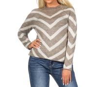 ONLY Jersey 'ONLEliza' gris / blanco, Talla S