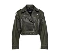 ONLY Onlella - Biker de Piel Sintética Lavada Chaqueta de motorista Mujer (Pack de 1)