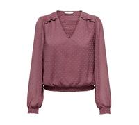ONLY Onlelmira Life New Dobby L/S Top Wvn Blusas, marrón, M para Mujer