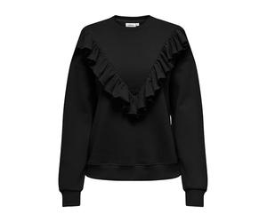 ONLY Onlely L/S O-Neck Fringe Swt, Negro, S para Mujer
