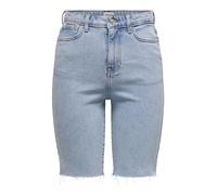 ONLY Onlemily HW Long DNM Cro741 Noos - Pantalones Cortos, Azul, 26