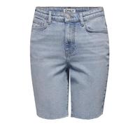 ONLY ONLEMILY HW Long DNM Shorts CRO741 Noos Jeans Cortos, Blau, 28W para Mujer
